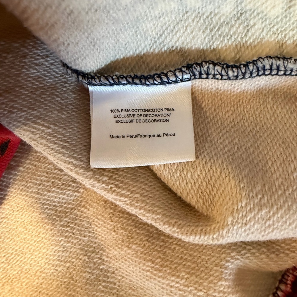Tory Burch Sweatshirt Top XS Ronnie French Terry Floral Colorblock Pima Cotton - Picture 9 of 10